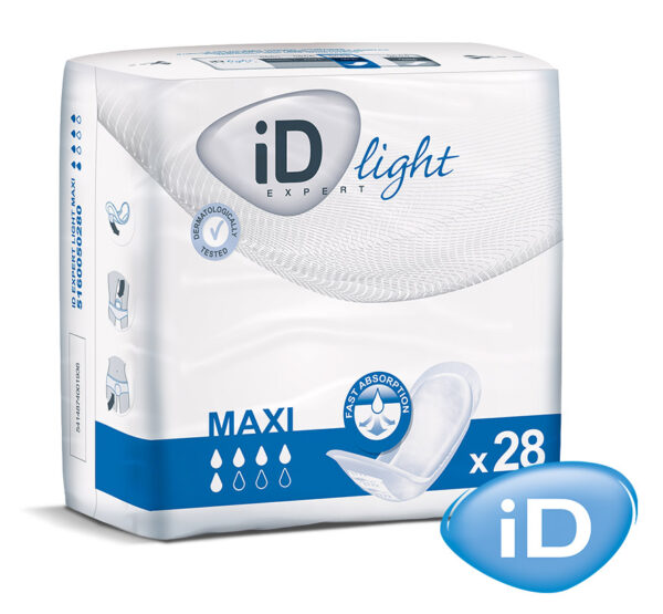 ID Expert Light Maxi, protection anatomique pour fuites urinaires légères à modérées : 5 gouttes