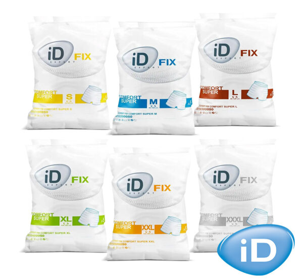 Le produit ID Expert Fix Comfort de Ontex est un Slip de Maintien pour homme ou femme. Il permet de maintenir la protection d'incontinence en alliant confort, sécurité et discrétion.