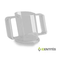 La Tasse handycup a de grandes anses qui permette une meilleure tenue et maintien pour boire.