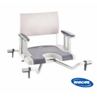 Siège de bain Sorrento Invacare avec assise et dossier souple.