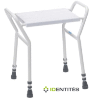 Tabouret de douche Oasis de chez Identités. Résistant et stable.